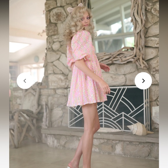 Selkie rainbow sparkle puff dress - Picture 4 of 10